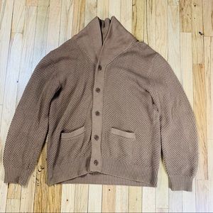 J. CREW Causal Men’s Cardigan Brown Sweater Size L